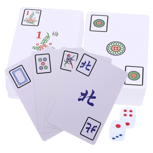 UPKOCH 1 Satz Reise-Mahjong-spielsteine Interessantes Mahjong-kartenset Reise-Mahjong-kartenspielgerät Chinesisches Mahjong-kartenspielzeug Spiel Mahjong-Karte Colorful PVC von UPKOCH