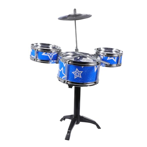 UPKOCH 1 Satz Schlagzeug Für Kleinkind Musikspielzeug Trommelspielzeug Für Vorschulkinder Musikspielzeug Für Bildungsspielzeug Jazz-Drum- Metallbeschläge Blue von UPKOCH