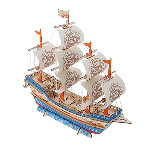 UPKOCH 1 Satz Segelmodell inneneinrichtung Home Decor bastelkasten wohnraumdeko hausdeko Dekoration Schiff nautisch 3D-Puzzles für Erwachsene Hobby-Kits für Erwachsene Holz von UPKOCH