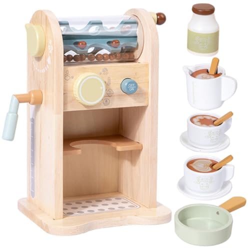 UPKOCH 1 Satz Simuliertes Kaffeemaschinenspielzeug Für Kleinkindspielzeug Kaffeemaschine Kinderaccessoire Kaffeemaschine Bildungsspielzeug Beige Hölzern von UPKOCH