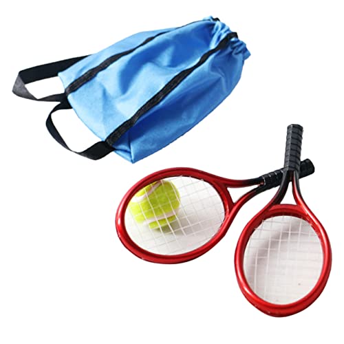 UPKOCH 1 Satz Simuliertes Tennisschlägerset tischtenniskellen Garden Decoration bastelzeug Federball Badminton Werkzeug Desktop-Mini-Tennisschläger Tennisschlägermodell Stoff von UPKOCH