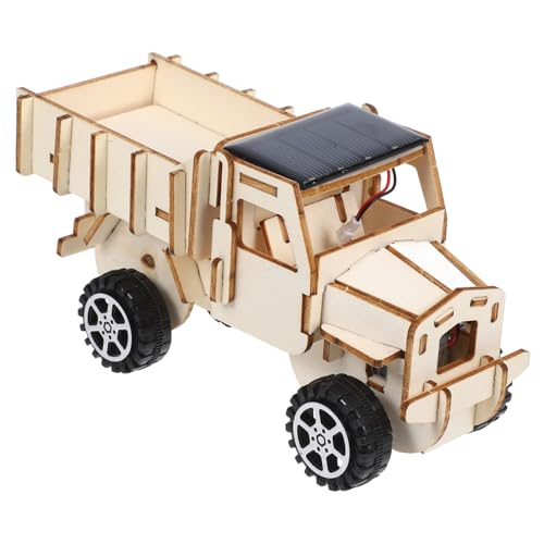 UPKOCH 1 Satz Solar-Truck-Modell Kinderautos Kinderspielzeug Die Autos Wissenschaftliche Experimente Kleines Solarautospielzeug Solarspielzeug Selber Machen Lehrhilfe Kiefernholz von UPKOCH