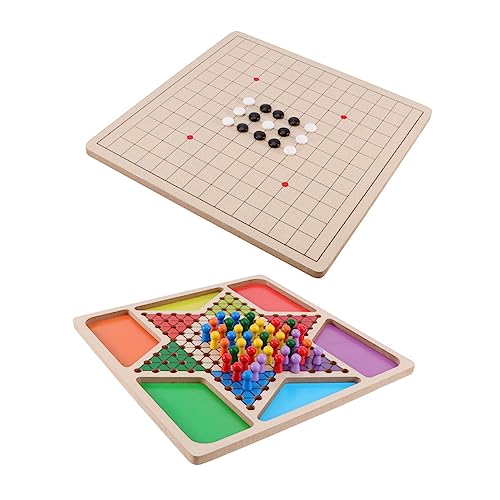 UPKOCH 1 Satz Spiel Schach Chinesische Dame Gobang-brettspiel Desktop-Spielzeug Kinder Schach Kinder Dame Pädagogische Prüfer Chinesisches Damespiel Hölzern von UPKOCH