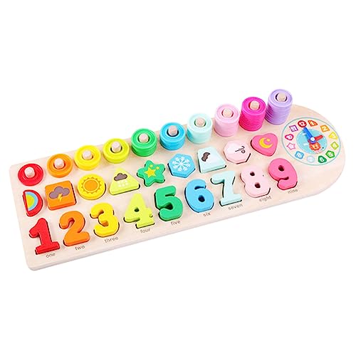 UPKOCH 1 Satz Spielzeug Mit Geometrischer Form Puzzle-Spielzeug Für Kleinkinder Stapelspielzeug Für Kleinkinder Puzzle-Spielzeug Für Kinder Lernspielzeug Für Kinder Colorful Hölzern von UPKOCH