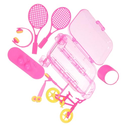 UPKOCH 1 Satz Spielzeugtransportbox für Puppe Buggy doll Accessories rollkoffer reisekoffer Dollhouse Furniture Headphone Mini tennisschläger hoberboard kopfhörer Mini Plastik von UPKOCH