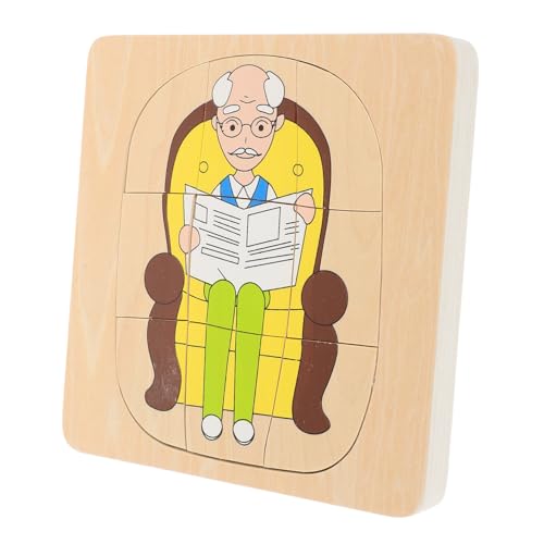 UPKOCH 1 Satz Tier- Und Pflanzenpuzzle Lernspielzeug Für Kleinkindpuzzles Aus Holz Entwicklungsspielzeug Für Babys Für Kleinkinder Puzzle- Aus Holz Hölzern von UPKOCH