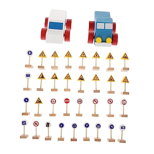 UPKOCH Miniatur-verkehrszeichen-Set Für Jungen Und Mädchen Verkehrszeichen-Spielzeug Früherziehungsspielzeug 1 Set Kreatives Ampel-Spielzeug Für Jungen Und Mädchen von UPKOCH