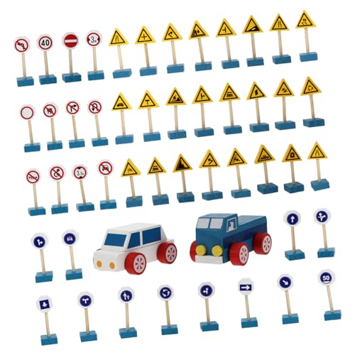 UPKOCH 1 Satz Verkehrszeichen Stielspielzeug Auto Für Straßensperren Für Den Straßenverkehr Zeichen Verkehrszeichen Für Holz von UPKOCH