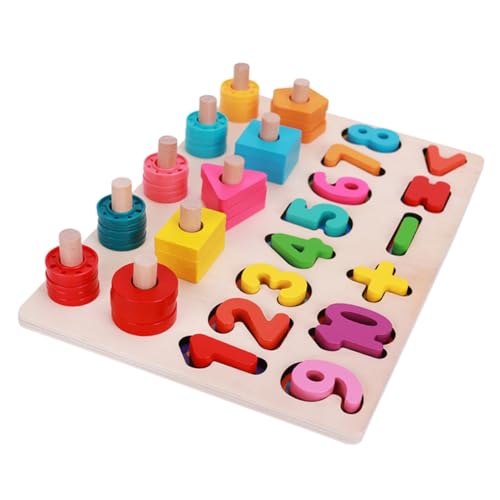 UPKOCH 1 Satz Vorschulspielzeug Puzzle Farbkognitionsspielzeug Kleinkind Rätsel Pädagogisches Kinderspielzeug Lernspielzeug Aus Holz Frühpädagogisches Hölzern Colorful von UPKOCH