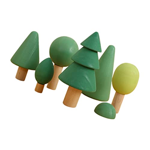 UPKOCH 1 Satz Waldbausteine ​​ bausteine Building Blocks for holzbauklötze Geburtstagsgeschenk für holzspielzeug Wasser Baum-Baustein- Holzrätsel von UPKOCH