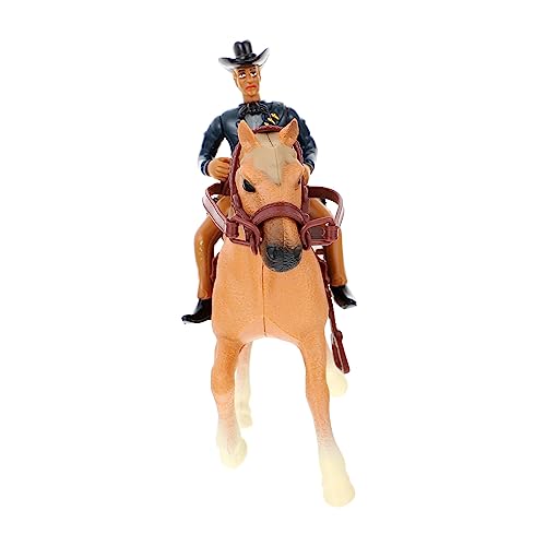 UPKOCH 1 Satz Western-Cowboy-Modell hühner wohnzimmerdeko wohnaccessoires Hausdekoration DIY Zubehör lebhaftes Pferdedekor Desktop-Modell Nachahmungsmodell Abs Yellow von UPKOCH