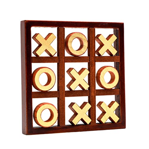 UPKOCH 1 Satz Xo Brettspiel Schach Couchtisch-Spiele-dekor Xo Schach Desktop-Spielzeug Schach Spielzeug Spielbrett Pädagogisches Spielzeug Für Kinder Schachbrett Brown Hölzern von UPKOCH