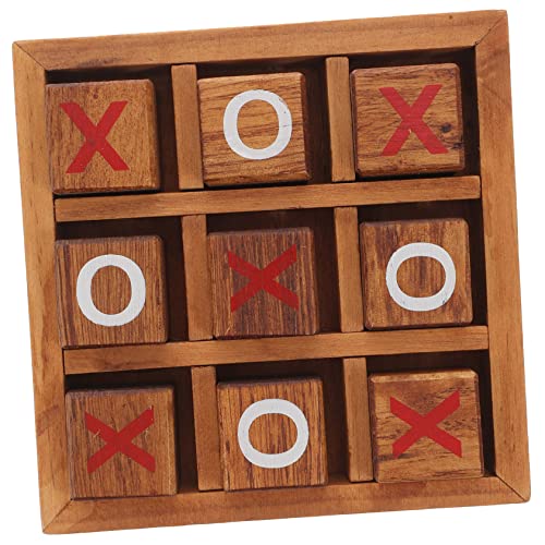 UPKOCH 1 Satz Xo Schach Kinderspielzeug Planke Zehenspielzeug Kneipe Rätsel Für Kleinkinder Ludo Tic-Toe-Spiel Knoten Und Kreuzspiel Knoten Kreuzen Spiel Groß Tick Brettspiele Coffee Holz von UPKOCH