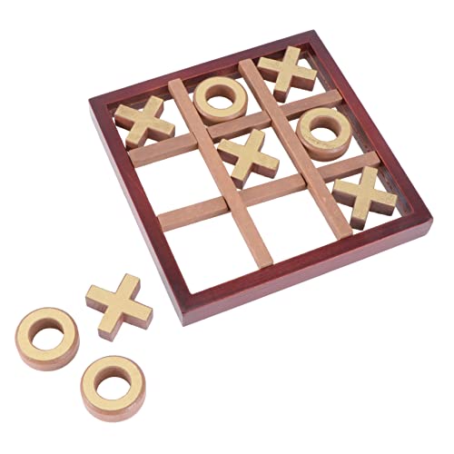 UPKOCH 1 Satz Xo Schach Zehenspielzeug Eltern-Kind-interaktionsspielzeug Brettspiel Spielzeug Kinderspielzeug Spielspielzeug Für Spieler Holzspielzeug Hölzern Brown von UPKOCH