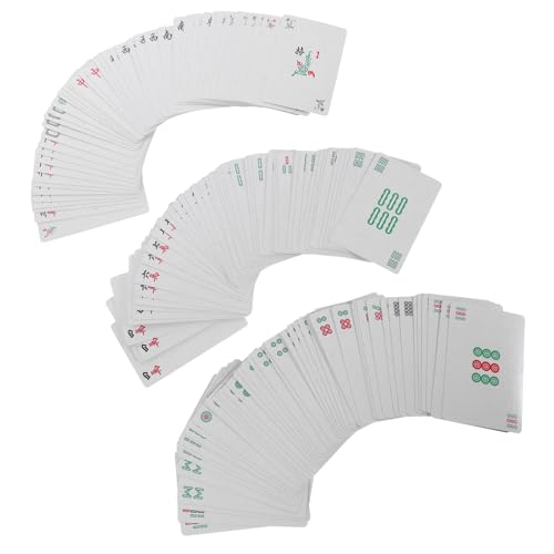 UPKOCH 1 Satz wasserdichte Spielkarten Poker Outdoor-Mahjong-Fliesen Mahjong-Karten Reise-Mahjong-Karte Kartenspiel Spielkarten Set Mini Spielkarten Mahjongg Zubehör Mah-Jongg-Spielkarten von UPKOCH