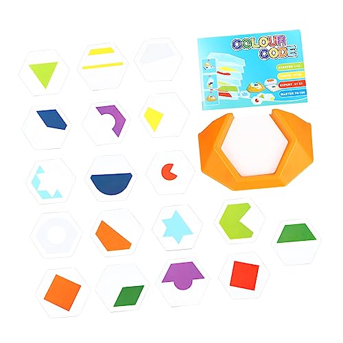 UPKOCH 1 Schachtel Denkspiel Buntes Puzzle Farbcode-Puzzle Stressabbau-Puzzle Farb-Form-Puzzle 3D-Form-Puzzle Plastik von UPKOCH