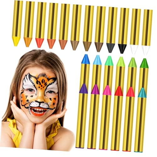 UPKOCH 1 Schachtel Face Buntstift Gesichts-Make-up-Buntstifte Schminkzubehör Schminkstift Gesichtsfarbe Gesichtsbemalung cosplay schminke Ölpastellstifte Schminkset Umweltschutzölwachs von UPKOCH