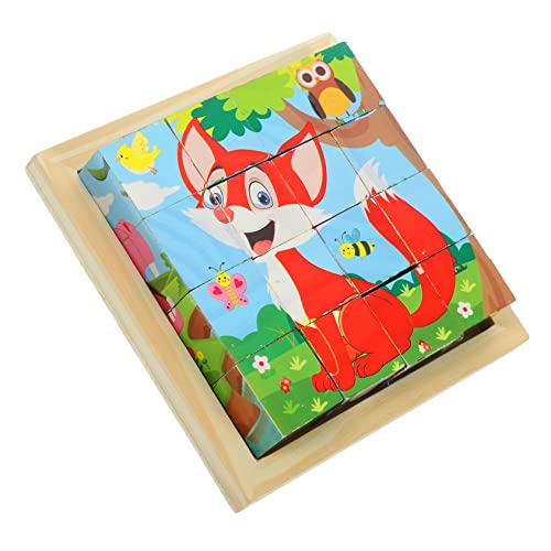 UPKOCH 1 Set 3D Dreidimensionales Sechsseitiges Gemälde Kinderpuzzles Kinder Panda Puzzle Würfelblöcke Puzzles Tierpuzzle Tierform Puzzle Puzzles Für Kinder Würfelpuzzle Holz von UPKOCH