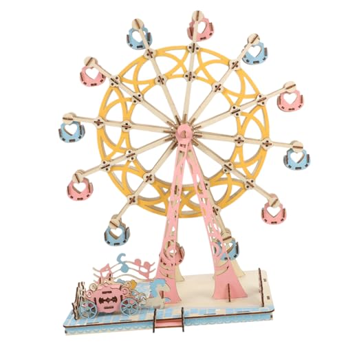 UPKOCH 1 Set 3D Puzzle DIY Bastelset Ferris Wheel Modell Für Und Holzpuzzle Modellbau Kreatives Zum Geburtstag Oder Für Bastelfreunde von UPKOCH