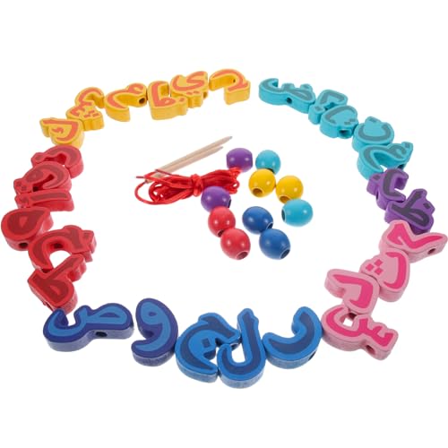 UPKOCH 1 Set Alphabet Perlenspiel Passende Kinderpuzzles Kinderpuzzles Spielzeugpuzzles Für Kleinkinder Kleinkindpuzzles Bausteine ​​Für Kleinkinder Interaktives Aus Holz von UPKOCH