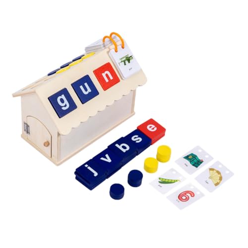 UPKOCH 1 Set Alphanumerisches Spielspielzeug Für Kleinkinder Kinderspielzeug Kleinkinderkabine Kinderbuchstabenblock Kinderlernspielzeug Englische Wörter Passendes von UPKOCH