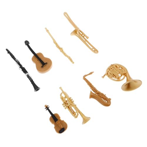 UPKOCH 1 Set Bezauberndes Mini- -, Mini-Saxophon, Zartes Miniatur-instrumentenset Mit Verschleißfestem Mini- -zubehör Und Landschaftsdekoration von UPKOCH