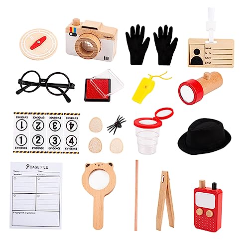 UPKOCH 1 Set Detektiv Cosplay Kleinkinder Performance Kit Kinderbedarf Kleinkind Rollenspiel Detektiv Kit Detektiv Werkzeuge Detektiv Hut Cosplay Kit Buche von UPKOCH