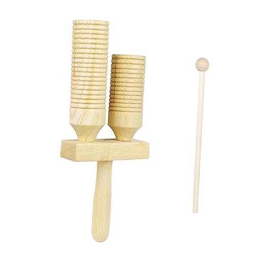 UPKOCH 1 Set Doppel Boom Instrumente Musikspielzeug Rhythmus Schlaginstrument Schlaginstrument Kinderspielzeug Musikspielzeug Musikunterrichtsbedarf Kinderinstrument Holz von UPKOCH