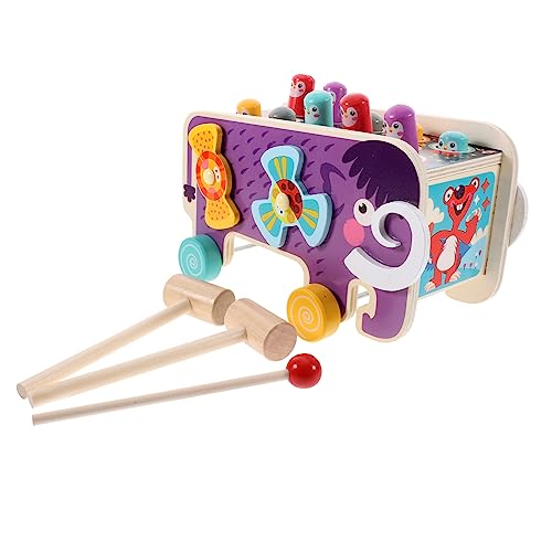 UPKOCH Busy Board Holzspielzeug Chraubbrett Kinder 1 Set Holzspielzeug Für Kleinkinder Interaktives Pounding Toy Mit Holzhammer Kognitive Spielzeuge Für Pädagogisches Für Frühkindliche Entwicklung von UPKOCH