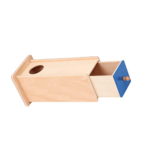 UPKOCH 1 Set Holzspielzeug Für Kleinkinder Objekt Permanenz Box Mit Schublade Und Ballabwurf Pädagogisches Imbucare Für Sensorische Und Frühkindliches Lernen von UPKOCH