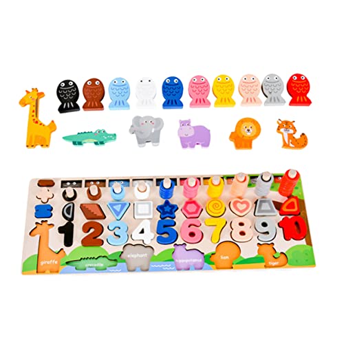 UPKOCH 1 Set Holzspielzeug Für Tier Puzzle Und Formen Matching Frühe Bildung Kreatives Für Jungen Und ädchen Montessori Inspiriert von UPKOCH