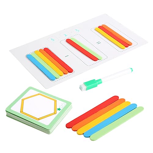 UPKOCH Spielzeug-Set für Die Früherziehung 1 Set Rechenstäbe für Jungen und Mädchen Mathematik-Lernen Mathematik-zählstäbchen für Jungen und Mädchen von UPKOCH