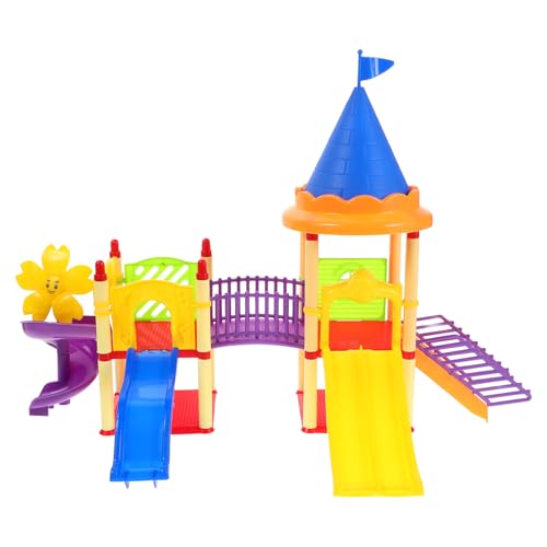 UPKOCH 1 Set Kleine Spielplatzmodelle Für Kinder Kleine Rutsche Spielzeug Modell Kinder Mini Ornament Mini Rutsche Spielzeug Modell Miniatur Spielplatz Modell von UPKOCH