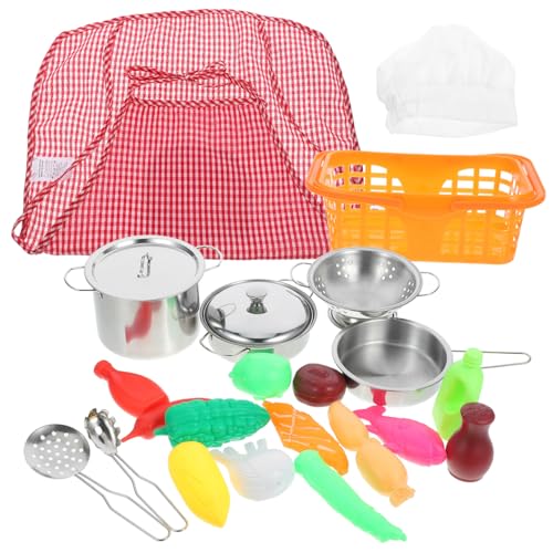 UPKOCH 1 Set Küchen Set Simulation Kochen Für Mit Schürze Und Hut Zubehör Zufälliger Farbe Ideal Für Rollenspiele Und Kreative Outdoor Aktivitäten von UPKOCH