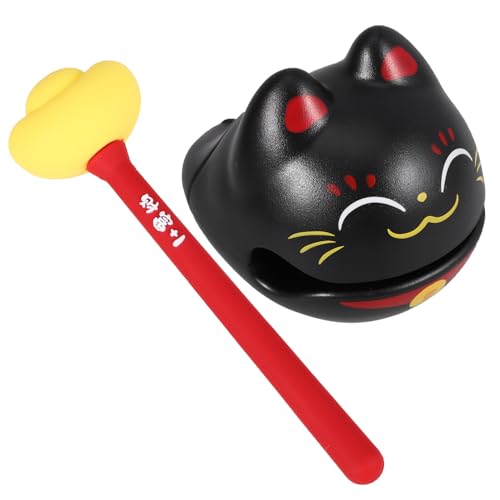 UPKOCH 1 Set Lucky Cat Percussion Instrument Musikinstrumente Büro Musikspielzeug Cartoon Spielzeug Büro Dekompressionsspielzeug Tempel Block Instrument Spielzeug Lehrmittel Spielzeug von UPKOCH