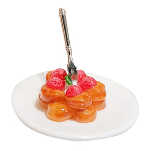 UPKOCH 1 Set Mini Frucht Desserts Kuchen Mini Dessert Künstliche Lebensmittel Requisite Lebensmittel Requisite Dekor Mini Rollenspiel Miniatur Lebensmittel Gefälschter von UPKOCH