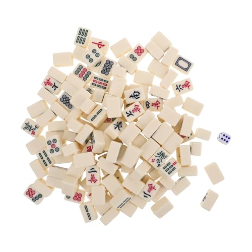 UPKOCH 1 Set Mini Mahjong Kit Leichtes Reise Mahjong Reisespiel Requisite Miniatur Mahjong Chinesisches Majiang Camping Tragbares Mahjong von UPKOCH