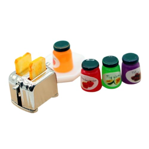 UPKOCH 1 Set Mini Toaster Miniaturen Hausdekorationen Für Zuhause Miniatur Spielzeug Heimdekoration Puppenhaus Küche Spielzeug Brottoaster Brotbackautomat Brotmaschine Mini von UPKOCH