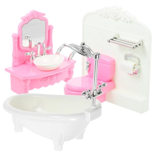 UPKOCH 1 Set Miniatur Badezimmer Modell Für Puppenhaus Waschbecken Toilette Und Badewanne Zubehör Farbe Zufällig Mini Accessoires Für von UPKOCH