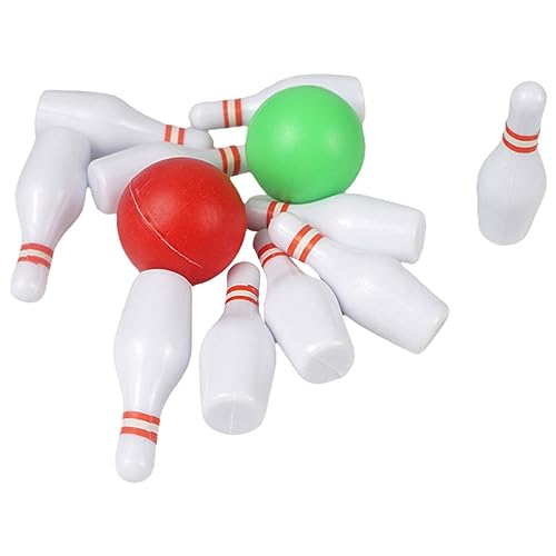 UPKOCH 1 Set Modell Bold Sportartikel Kleines Bowlingspiel Miniatur Bowling Bowlingflasche Neuheit Spielzeug Quiller Spielzeugset Kunststoffhaus Rollenspiel Zubehör Spiele Dekorieren von UPKOCH