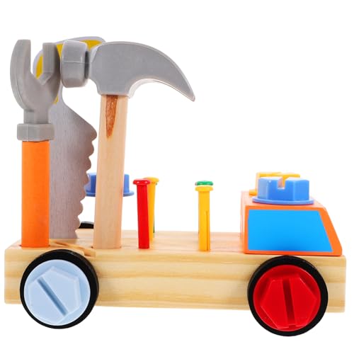 UPKOCH 1 Set Montagewerkzeug Autos Kinderwerkzeuge Werkzeugwagen Spielzeugautos Werkzeuge Für Werkzeugkoffer Kinderspielzeug Demontagespielzeug Werkzeug Auto Erkenntnisspielzeug Aus Holz von UPKOCH