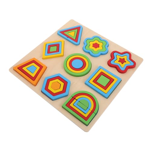 UPKOCH 1 Set Montessori Für Babys Holzformpuzzles Für Kleinkinder Babypuzzles Farbe Und Form Montessori Puzzle Vorschul Lernspielzeug von UPKOCH