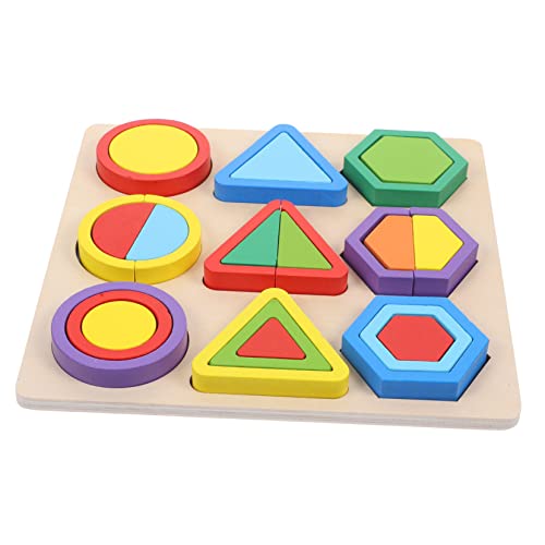 UPKOCH 1 Set Montessori Geometrische Holzbausteine Lernspielzeug Für Kleinkinder Form Puzzle Für Die Frühkindliche Entwicklung Pädagogisches Zur Von Formen Und Farben von UPKOCH