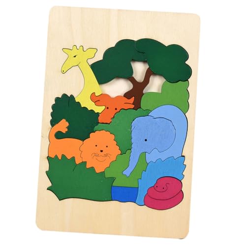 UPKOCH 1 Set Pädagogisches Holzpuzzle Spielzeug Holztiere Puzzle Spielzeug Lustiges Spielzeug Kleinkind Pädagogisches Puzzle Spielzeug von UPKOCH