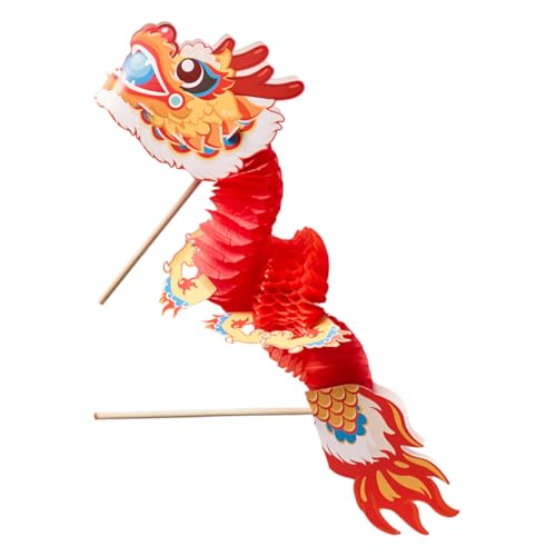 UPKOCH 1 Set Papier Drachen Spielzeug Traditionelle Chinesische Drachen Dekorationen Manuelle Drachen Kits Chinesische Papier Drachen Dekoration Neujahrs Drachen Girlande DIY von UPKOCH