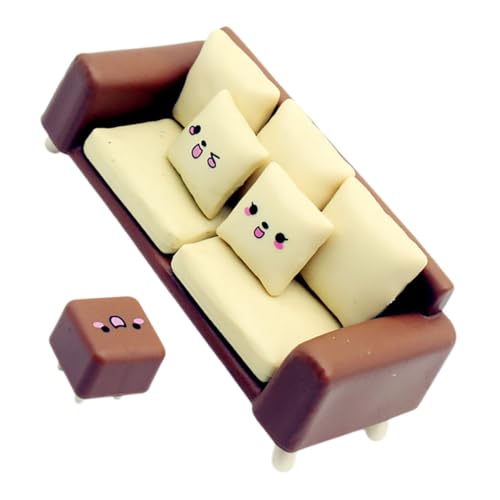 UPKOCH 1 Set Puppenhaus Sofa Mini Stuhl Lounge Puppensofa Und Hocker Miniatur Szenen Sessel Mini Viktorianische Bank Rollenspiel Sofa Puppenhaus Mini Sofa Couch Mini Hocker von UPKOCH