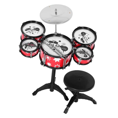 UPKOCH 1 Set Schlagzeug Mini Schlagzeug Für Rhythmusentwicklung Kleines Schlagzeug Set Sicheres Kunststoff Schlagzeug Für Desktop Mini Schlagzeug von UPKOCH