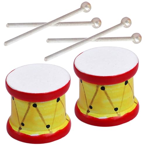 UPKOCH 1 Set Schöne Instrumente Dekor Modell Spielzeug Zimmer Trommel Set Desktop Gitarre Mini Snare Drum Musik Trommel Ornament Dekorative Trommel Modell Lebensechte Kleine Trommel von UPKOCH