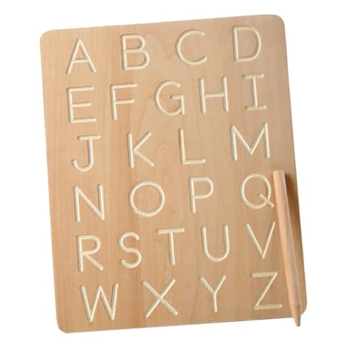 UPKOCH 1 Set Schreibtafel Aus Buchenholz Alphabet Lernspielzeug Für Nachverfolgungsbrett Für Buchstaben Kreatives Lernen Für Jungen Und ädchen Pädagogisches von UPKOCH