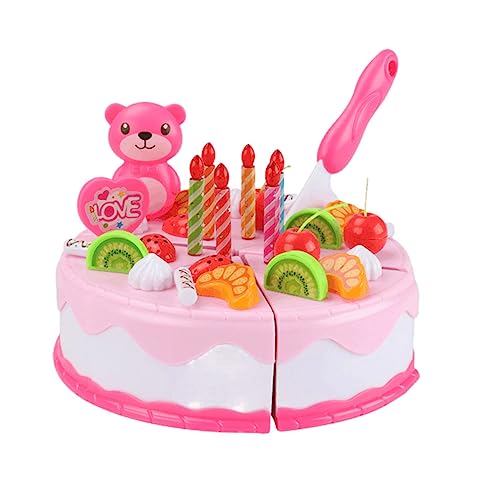 UPKOCH 1 Set Simulation Kuchen Lebensmittel Kuchen Schneiden Pädagogisches Kunststoff Rosa von UPKOCH